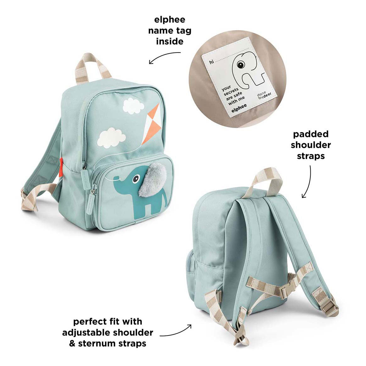 Done by Deer Kinderrucksack Elphee Blau 4 l