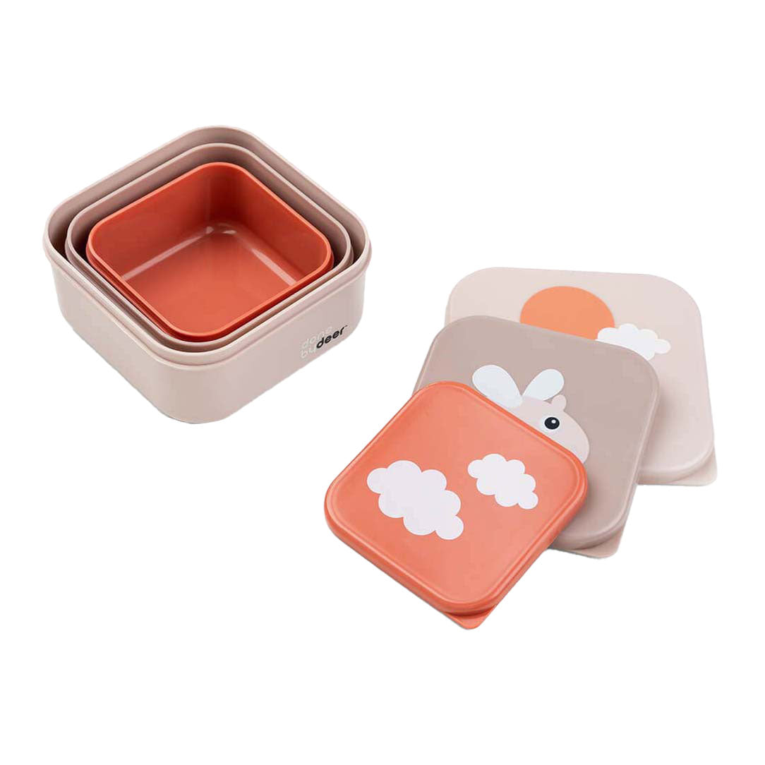 Done by Deer Snackbox Happy Clouds Pink, 3 Stk.