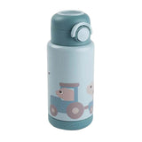 Done by Deer isolierte Trinkflasche Tiny Farm – Blau