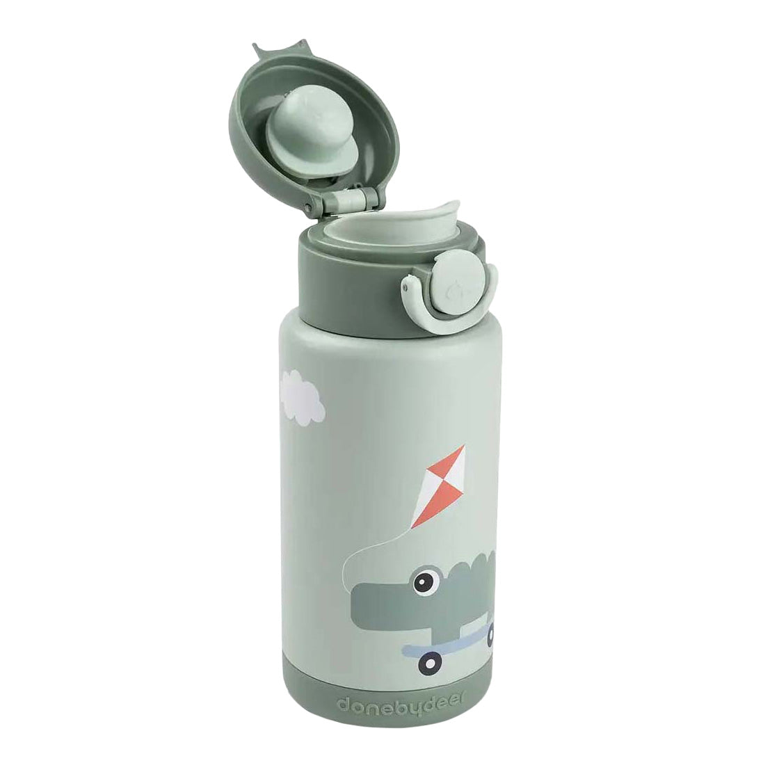 Done by Deer isolierte Trinkflasche Playground – grün