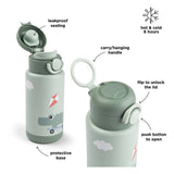 Done by Deer isolierte Trinkflasche Playground – grün