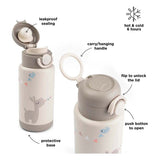 Done by Deer isolierte Trinkflasche Celebration – Beige