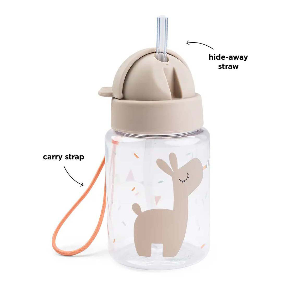 Done by Deer Strohbecher 280 ml – Beige
