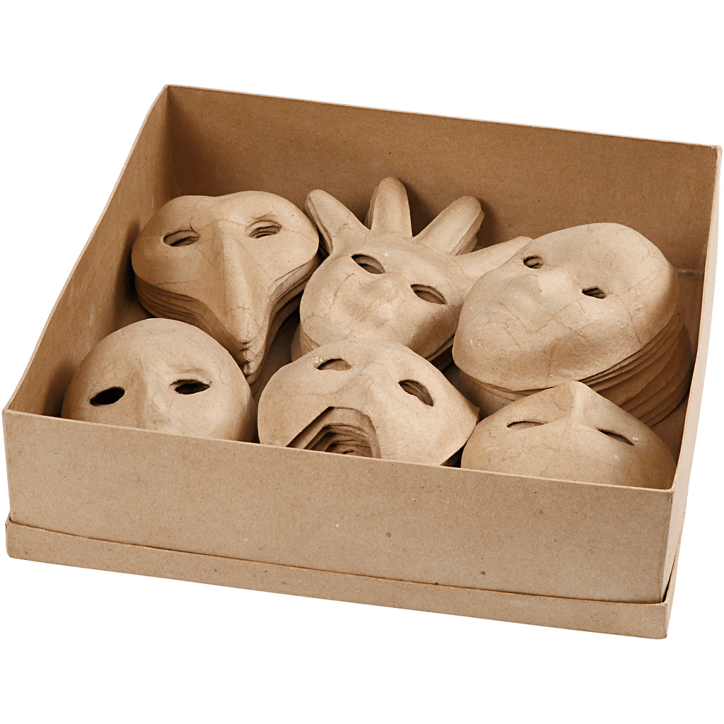Creativ Firmenmasken, H: 12-21 cm, 60 Stück 1 Box