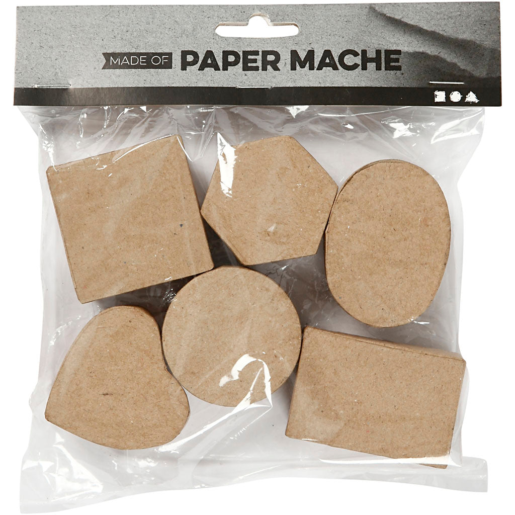 Creativ Company Pappmaché-Aufbewahrungsboxen klein, 6-tlg.