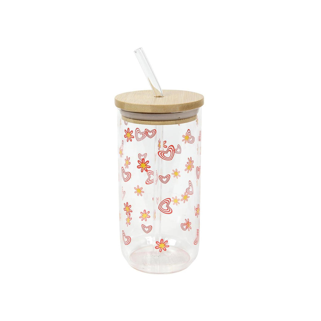 Drinkglas met rietje en deksel 500ml