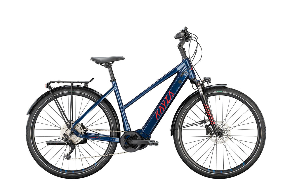 Kayza Elektro-Trekkingrad Tanana Dry 8 Mod. 22 E-Bike Tanana Dry 8 28 55 Trap.10SP Blau Rot