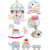 Creativ Company 3D-Sticker, Baby, H: 25-70 mm, B: 20-55 mm, Stärke 7 mm, 8 Stück 1 Box