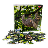 Taktikk Jigsaw Puzzle Sloth Hanging on Tree, 100th.