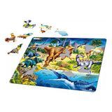 Selecta Larsen Puzzle Tiere – Dinosaurier aus der Kreidezeit, 57 Teile.