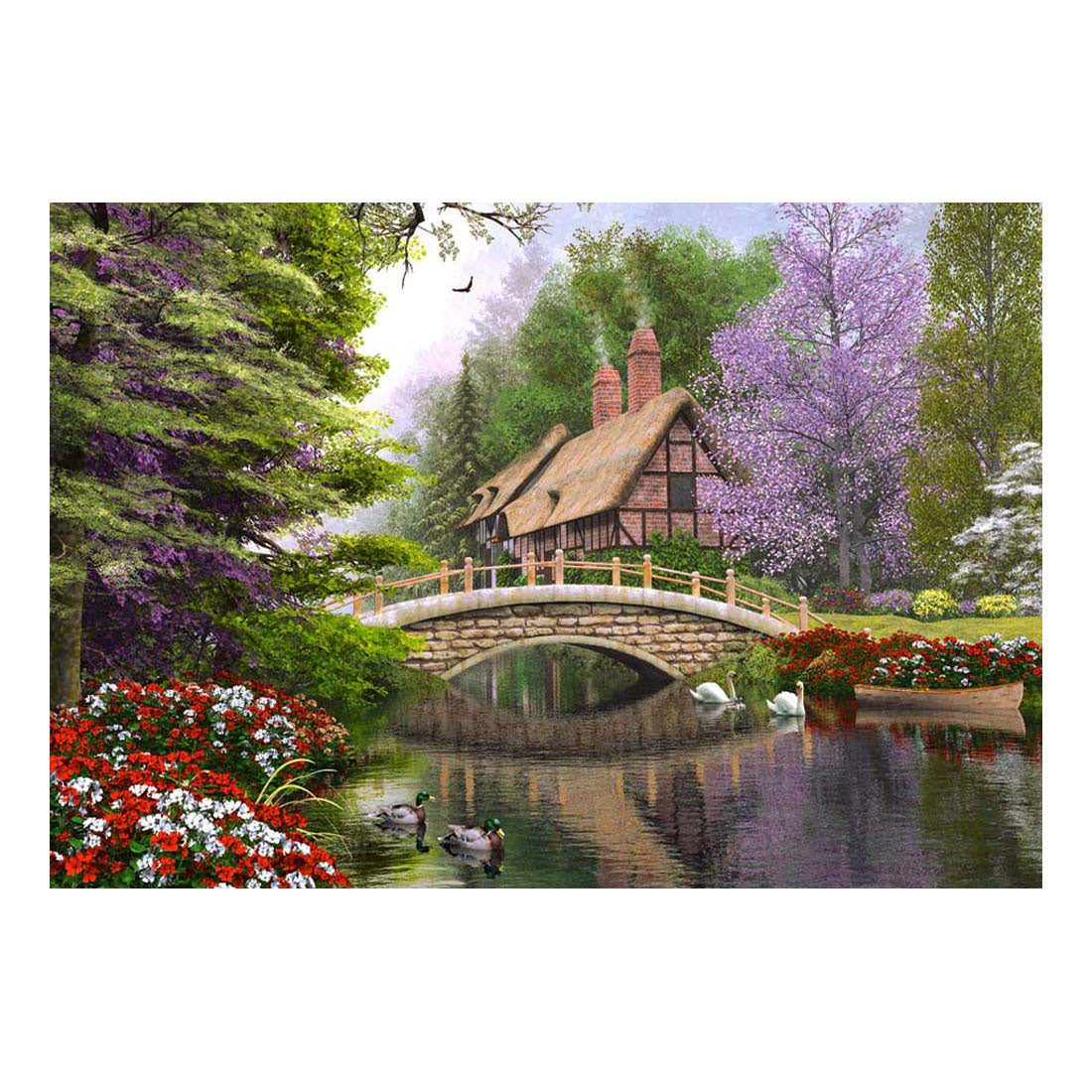 Selecta Castorland Puzzle Flusshütte, 1000 Teile.