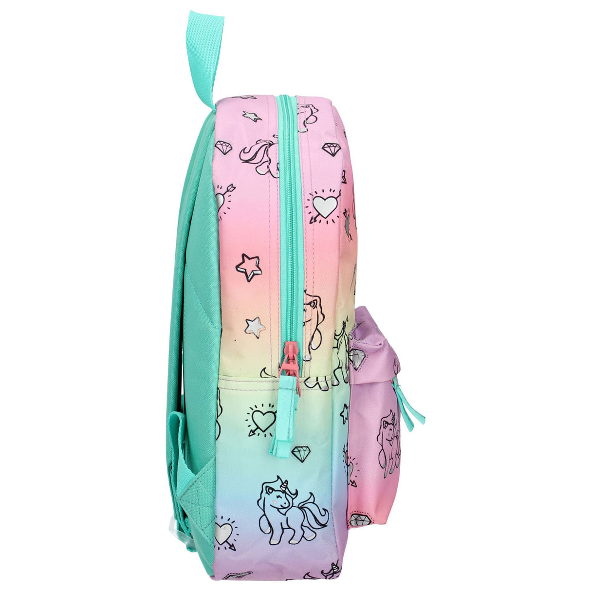 Milky Kiss Rucksack mit Regenbogen und Einhörnern
