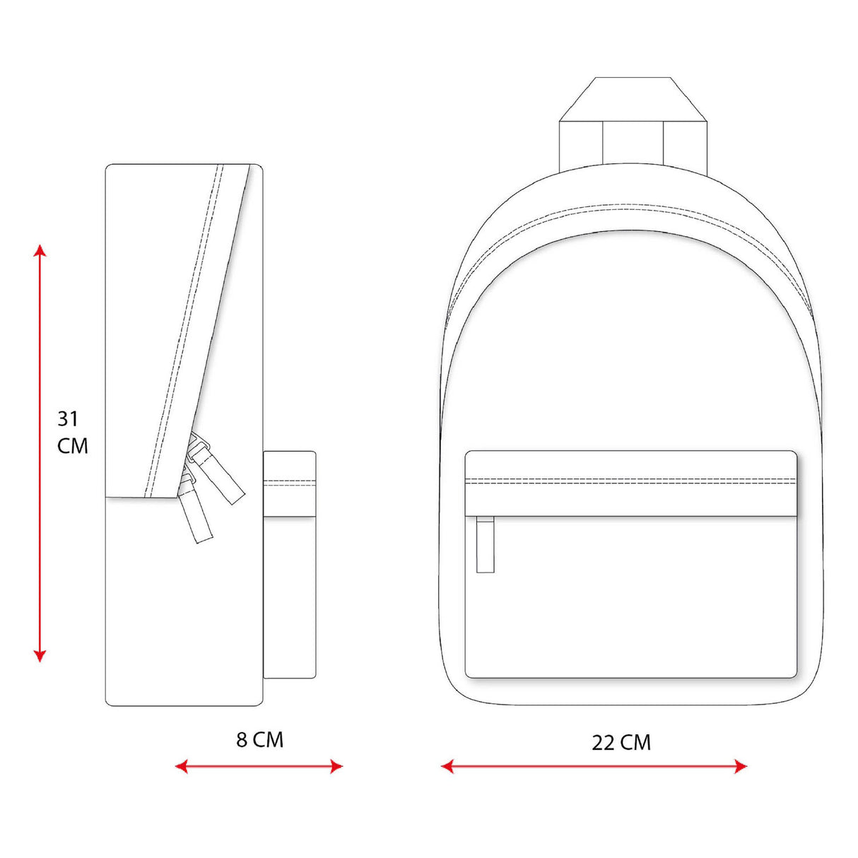 Vadobag Sac à dos Pret Think Pensées heureuses Animaux sauvages