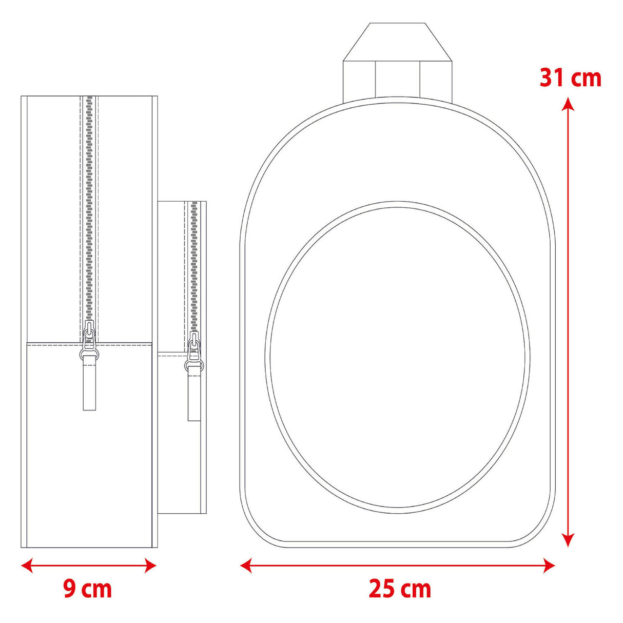 Vadobag -ryggsekken prat holder seg dum