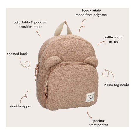 Kidzroom Rucksack Porto Beary aufgeregter Beige