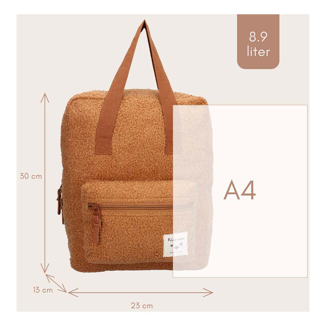 Kidzroom Rucksack Berlin Soft Whispers Braun