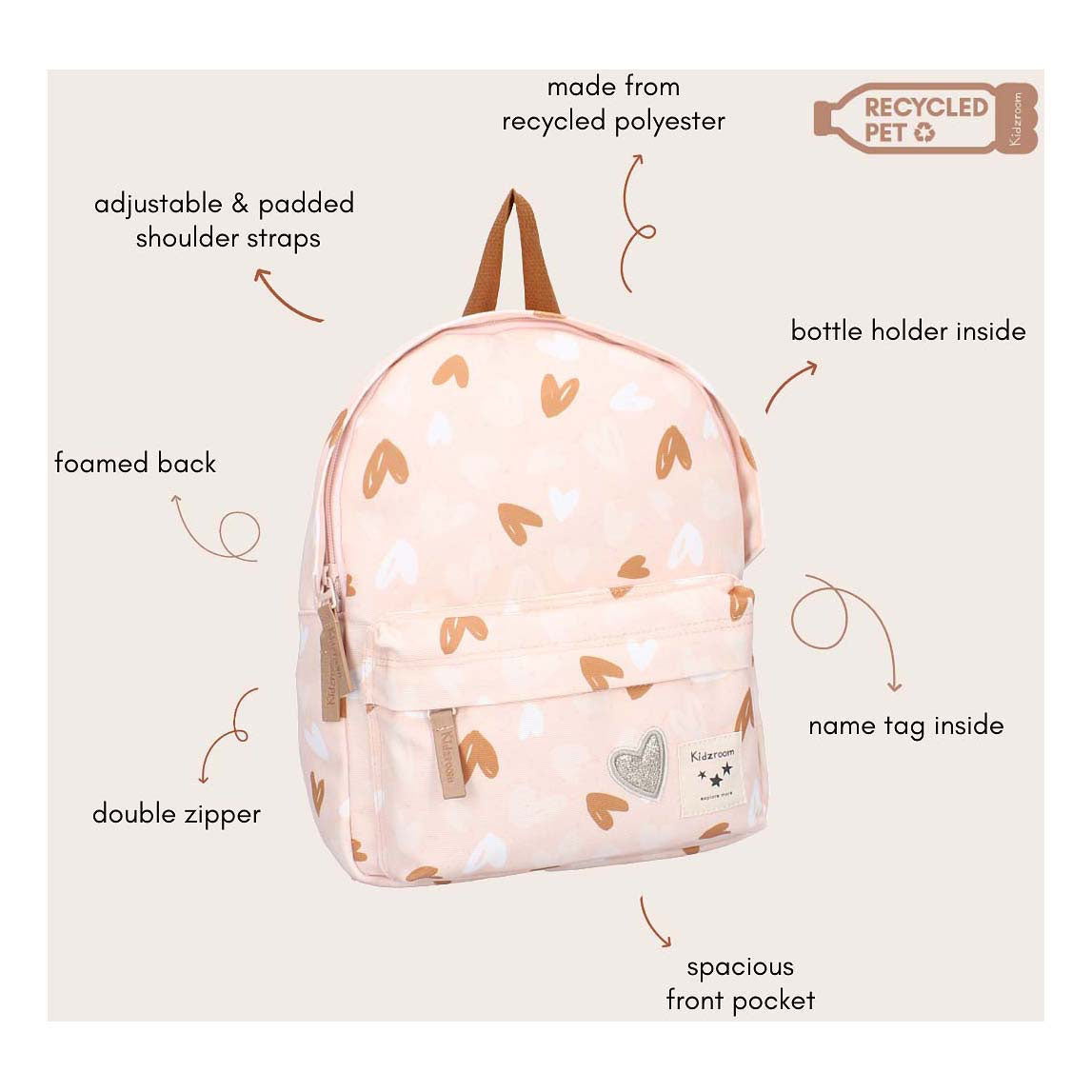 Kidzroom Rucksack Paris liebevolle Tage Herzen