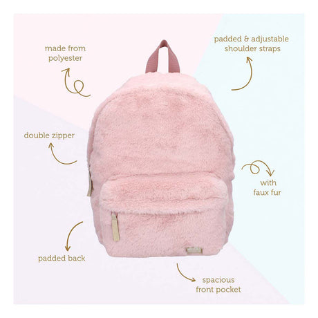 Milky Kiss Rucksack mit Wow-Faktor, flauschiges Hellrosa