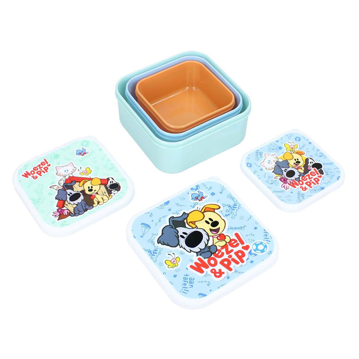 Vadobag Woezel und Pip Snackbox 3 in 1 frische Häppchen | 2 Stk