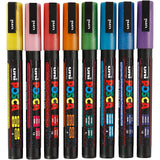 Uni-Posca Posca-Marker, Größe PC-3 ml, Strichbreite 0,9–1,3 mm, Glitzerfarben, 8 Stück 1 Box