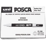 Uni-Posca Posca-Marker, Größe PC-3m, Strichbreite 0,9–1,3 mm, fein, verschiedene Farben, 12 Stück 1 Box