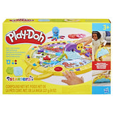 Hasbro Play-Doh-Spielmatte zum Falten und Mitnehmen – Modelliermasse – 4 Play-Doh-Gläser – einfach zu verstauen – Basteln für Kinder