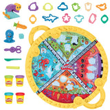 Hasbro Play-Doh-Spielmatte zum Falten und Mitnehmen – Modelliermasse – 4 Play-Doh-Gläser – einfach zu verstauen – Basteln für Kinder