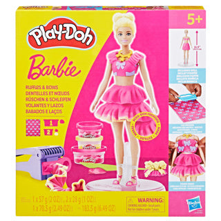 Play-Doh Barbie Rüschen und Schleifen – 3 Tontöpfe