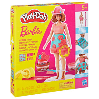 Play-Doh-Set Barbie-Blumen und Fransen – Puppenkleidung herstellen – Modelliermasse