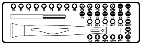 Beta PA0401A Mikroschraubendreher -Set