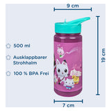 Unbranded ohne Marke Gabby #039; S Dollhouse Trinkflasche 500 ml rosa grün