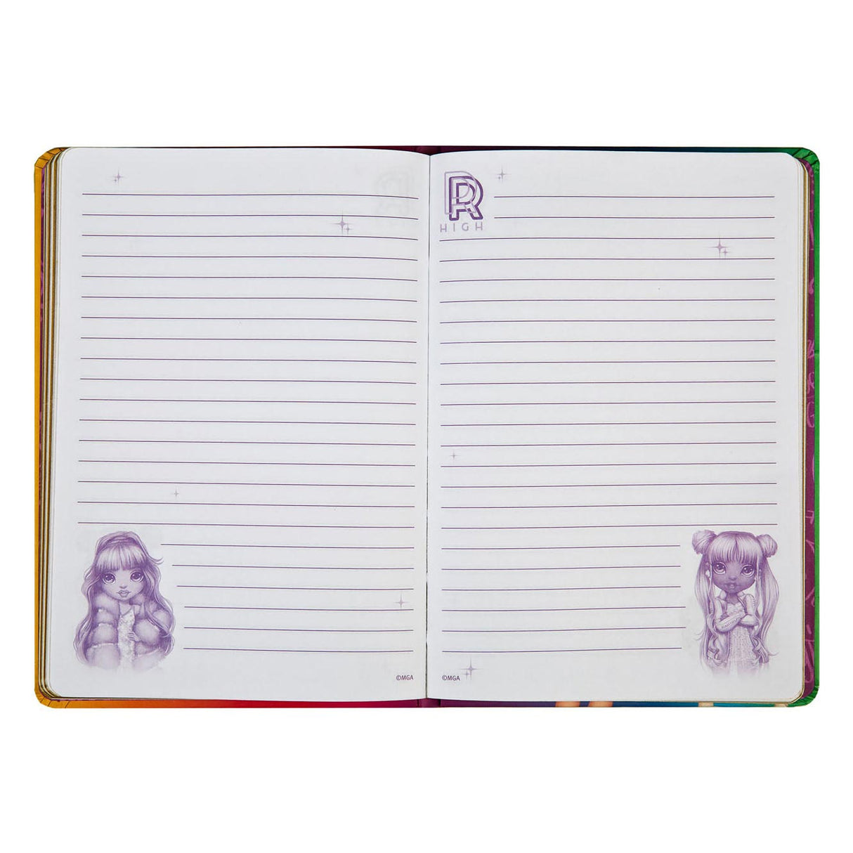 Undercover Rainbow High Notebook mit Magnetverschluss