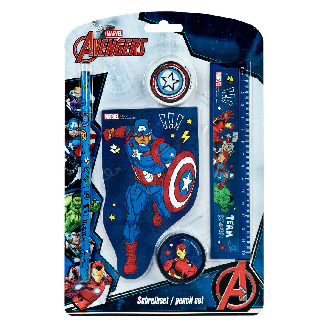 Undercover schrijfset avengers, 5dlg.