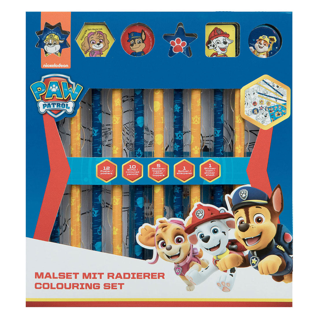 Undercover -Farbset mit Gummen Paw Patrol, 29dlg.