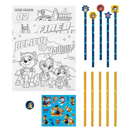 Undercover kleurset met gummen paw patrol, 29dlg.