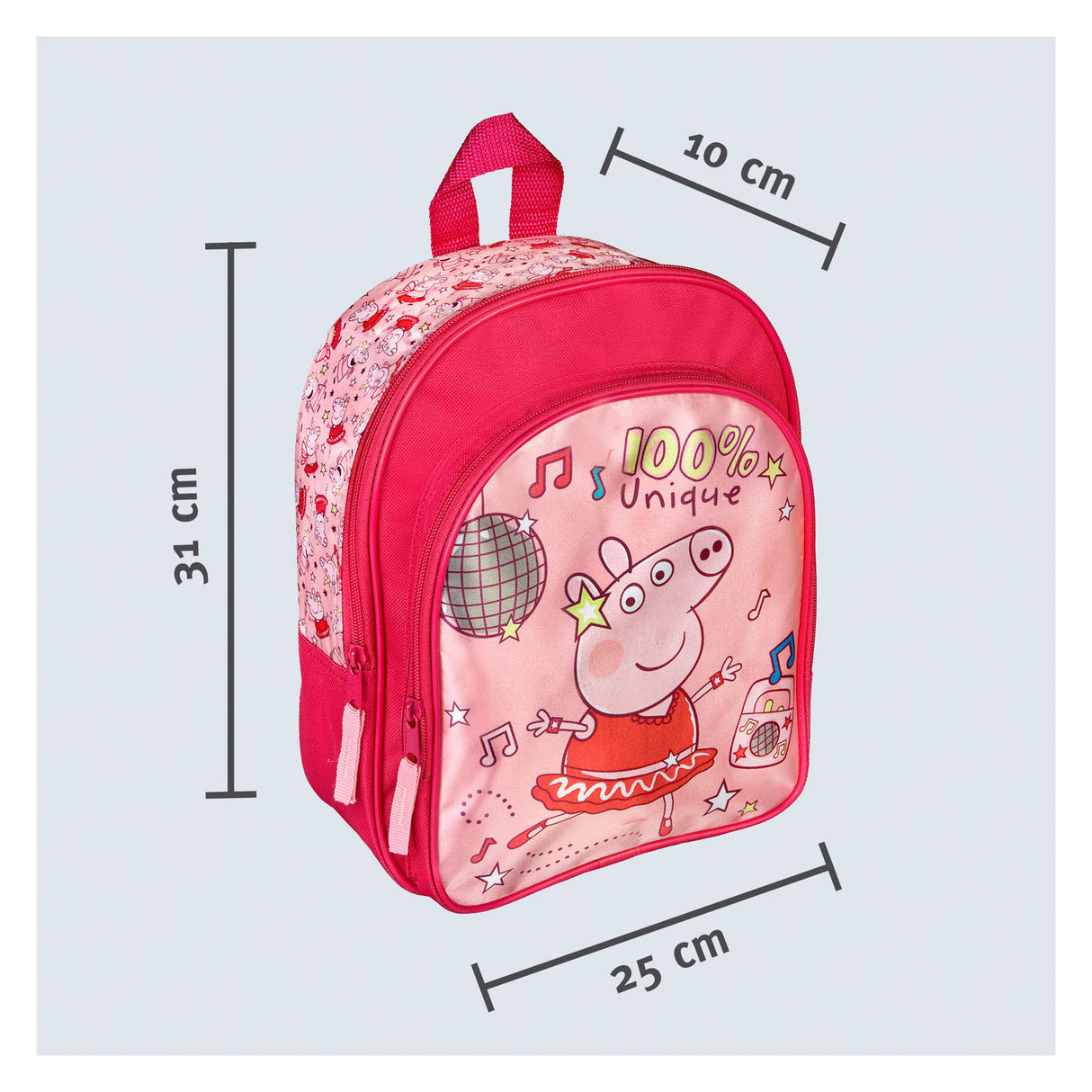 Undercover -Rucksack mit Peppa -Schweine -Fronttasche