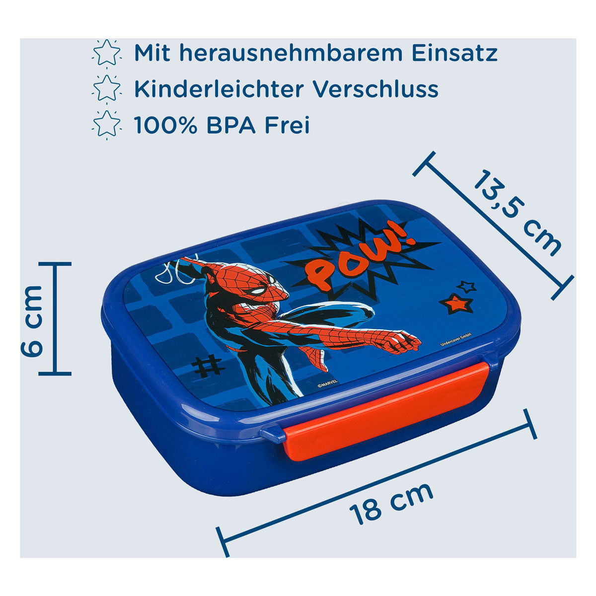 Spiderman Lunchbox Blue Rot