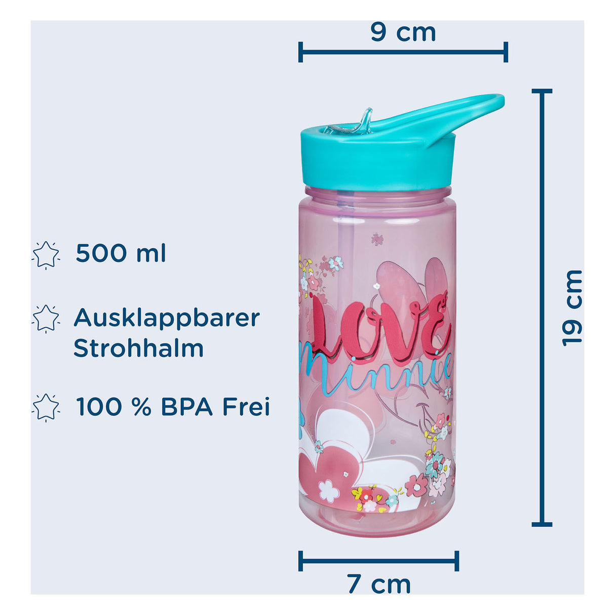 Undercover Areo Drinking Bottle Minnie Mouse, 500 ml