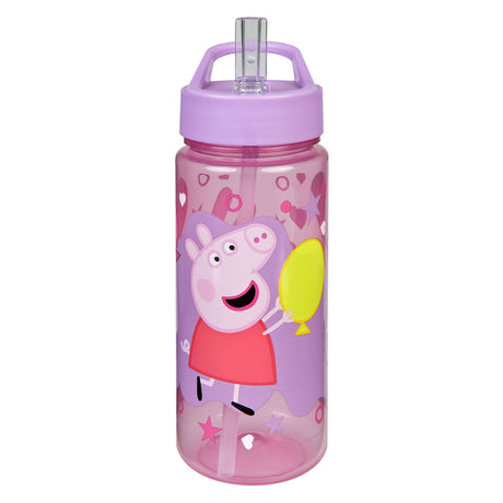 Undercover świnka Peppa-Serie – Wasserflasche – 500 ml – mit Trinkbecher – BPA-frei