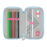 Undercover stitch gevuld 3-vaks etui