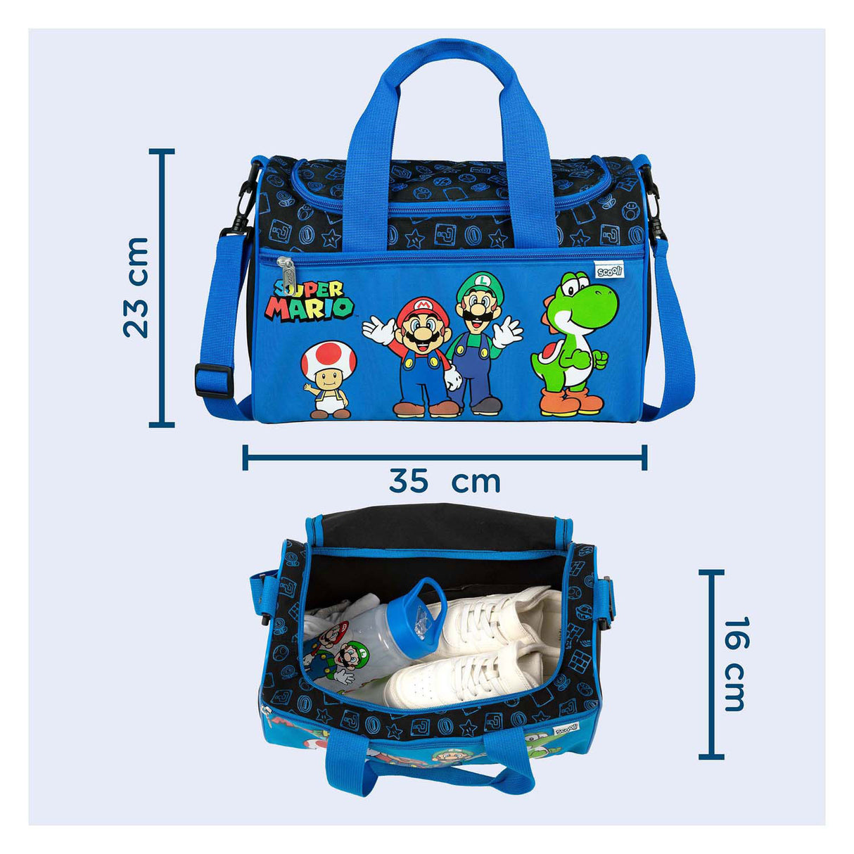 Undercover Sporttasche Super Mario blau