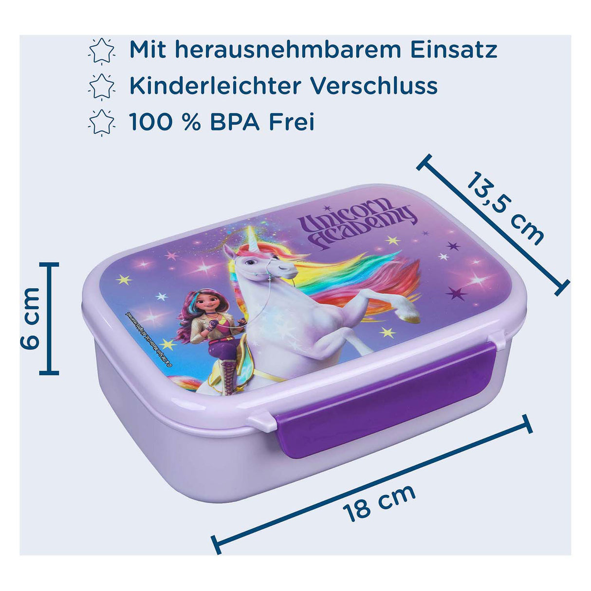 Undercover Unicorn Academy Lunchbox mit Snackfach