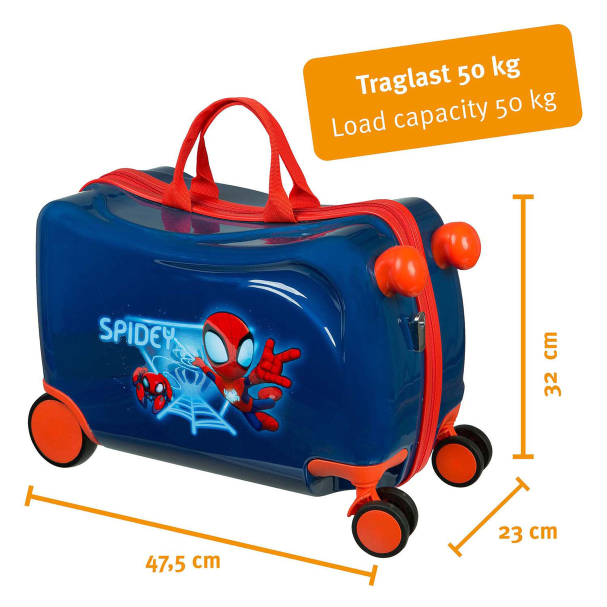 Undercover-Trolley zum Aufsitzen, Spiderman