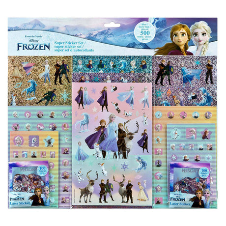 Markenloses Sans-Marque-Super-Aufkleber-Set „Disney Frozen“, 500 Stück.