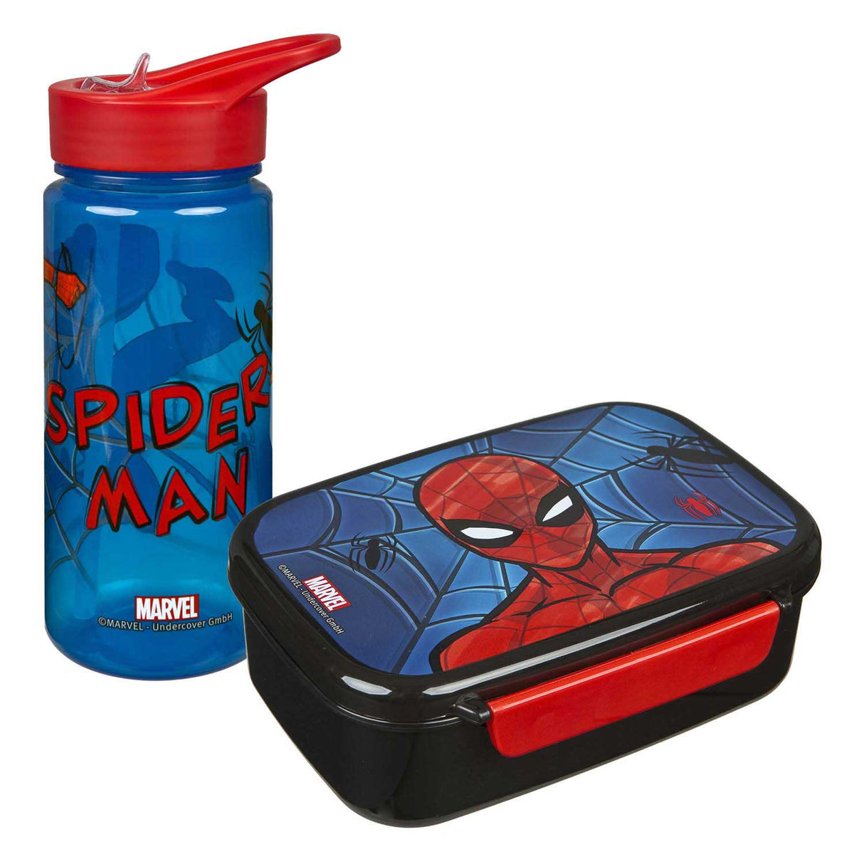 Undercover-Lunchbox und Spiderman-Trinkflasche