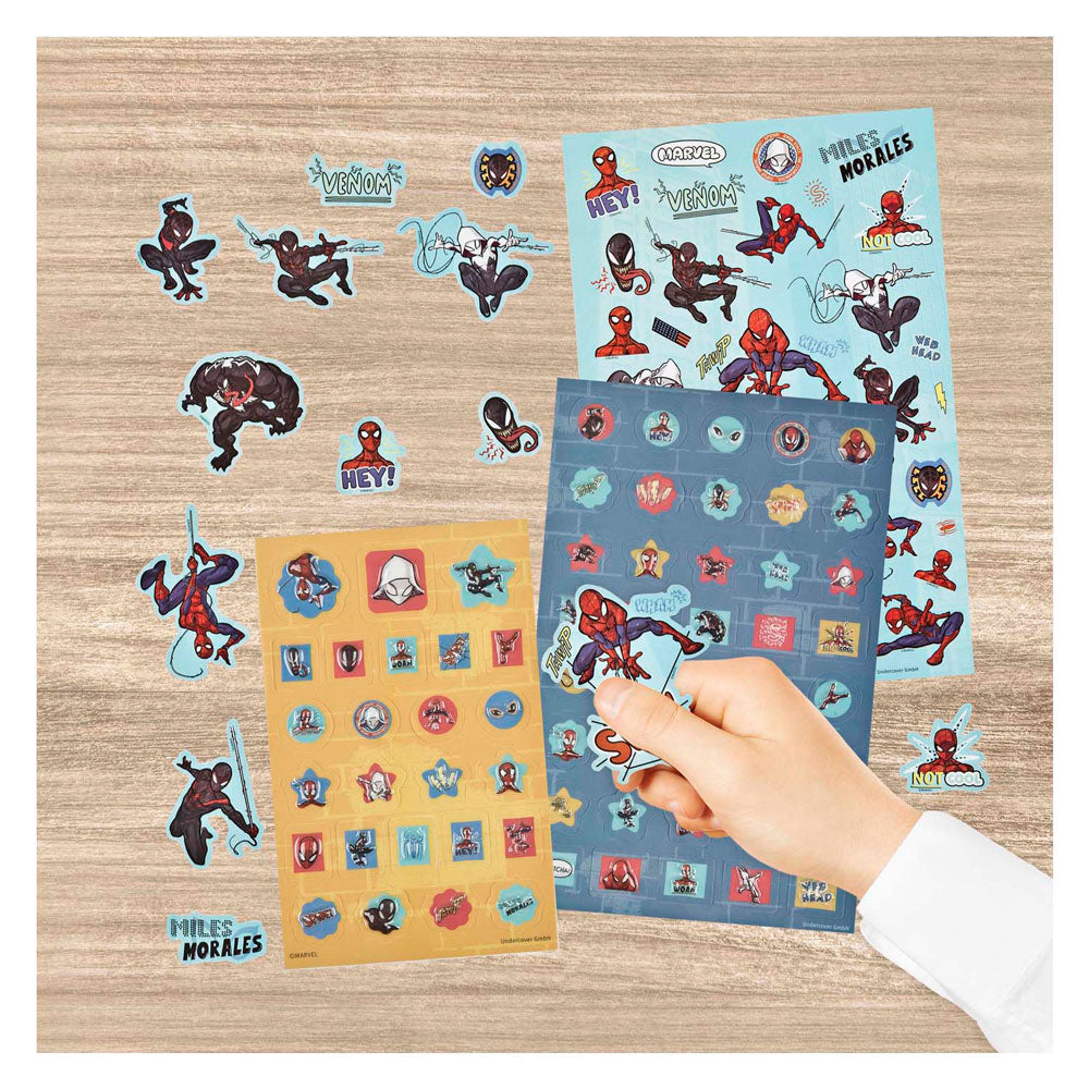 Undercover super sticker set spiderman - 500+st.