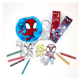 Kreatives Malset „Undercover Spidey“ mit Aufklebern und Malbuch.