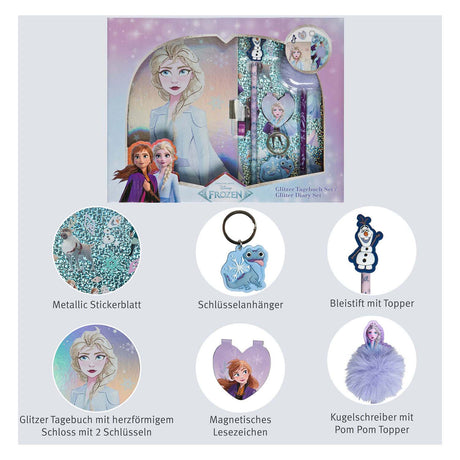 Undercover Glitzer-Tagebuch-Set Frozen - 6-tlg.