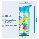 Disney Vaiana-Serie – Wasserflasche – 500 ml – sicheres Material – Schwerpunkt auf Hauptzahlen