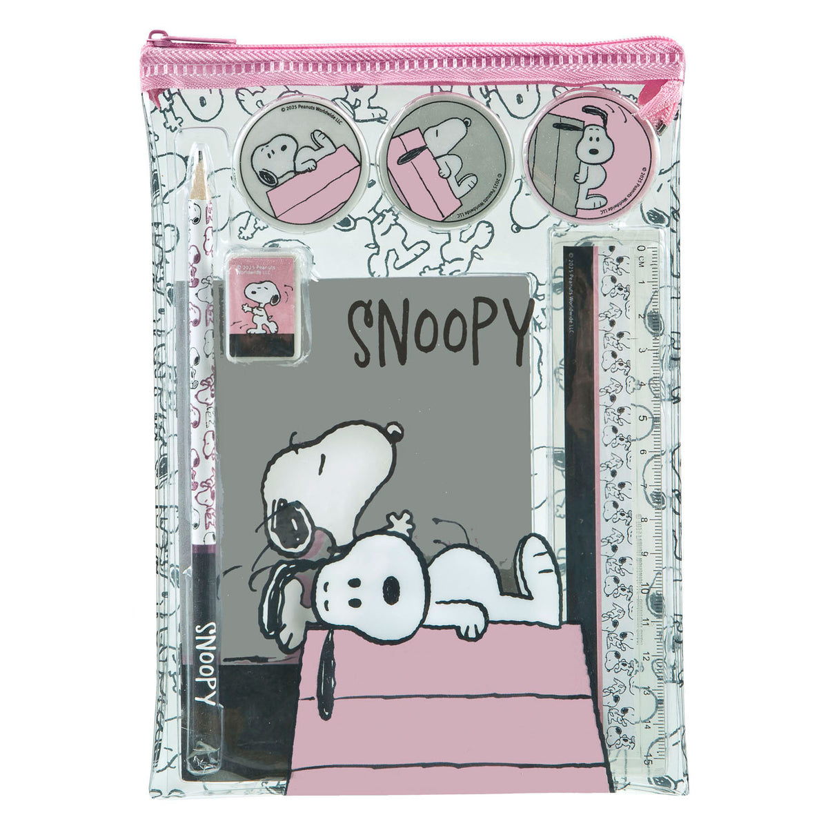 Undercover notitie set in etui snoopy